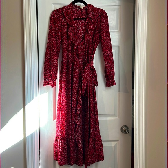 michael kors red polka dot dress MICHAEL Michael Kors Red/Black Polka Dot Empire Tank Dress S